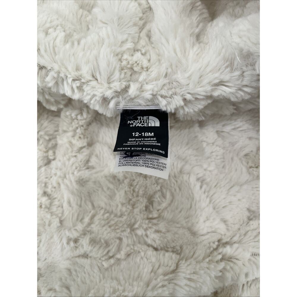 The North Face White Ivory Faux Fur Reversible Jacket 12-18 Months Warm Hood - Picture 8 of 10